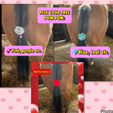 KNOB TOP Fake Tails 1 Pound. Real Horse Hair. Free Cover Bag, Pom Pom, Free Bridle Charm, Loop Charm. $160 - $180