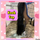 KNOB TOP Fake Tails 1 Pound. Real Horse Hair. Free Cover Bag, Pom Pom, Free Bridle Charm, Loop Charm. $160 - $180