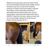 Natural Loop Fake Tails. Black, Sorrel, Flaxen, Grey, Cream, White. Real Horse Hair. Free Cover Bag, Pom Pom, Bridle Charm, Loop Charm. $99.99 - $510