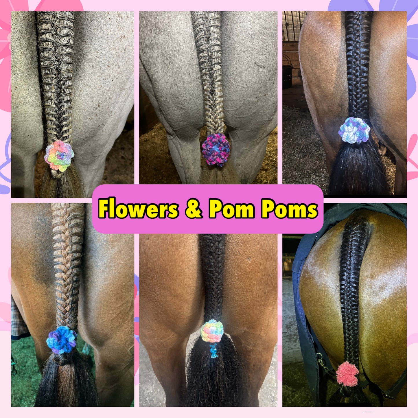 NATURAL LOOP FAKE TAILS. Real Horse Hair. Free Cover Bag, Pom Pom, Bridle Charm, Loop Charm. $99.99 - $550