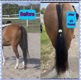 Natural Loop Fake Tails. Real Horse Hair. Free Cover Bag, Pom Pom, Bridle Charm, Loop Charm.