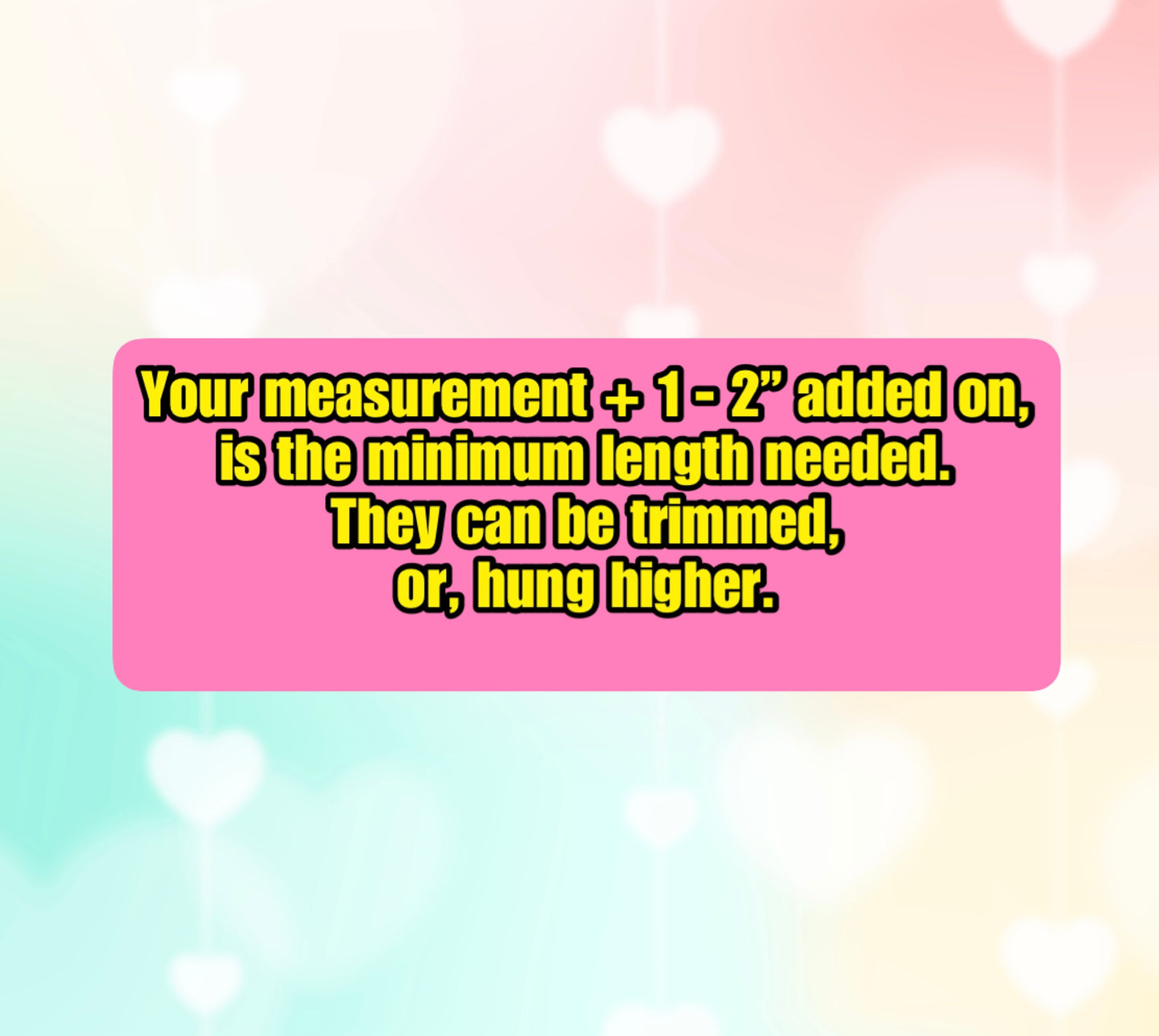 HOW TO MEASURE MINIMUM LENGTH OF FAKE TAIL NEEDED