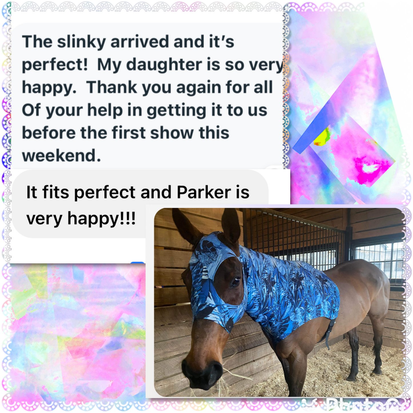 MEDIUM PONY SLINKY/SMALL-SIZED LARGE PONY. FREE CHARM