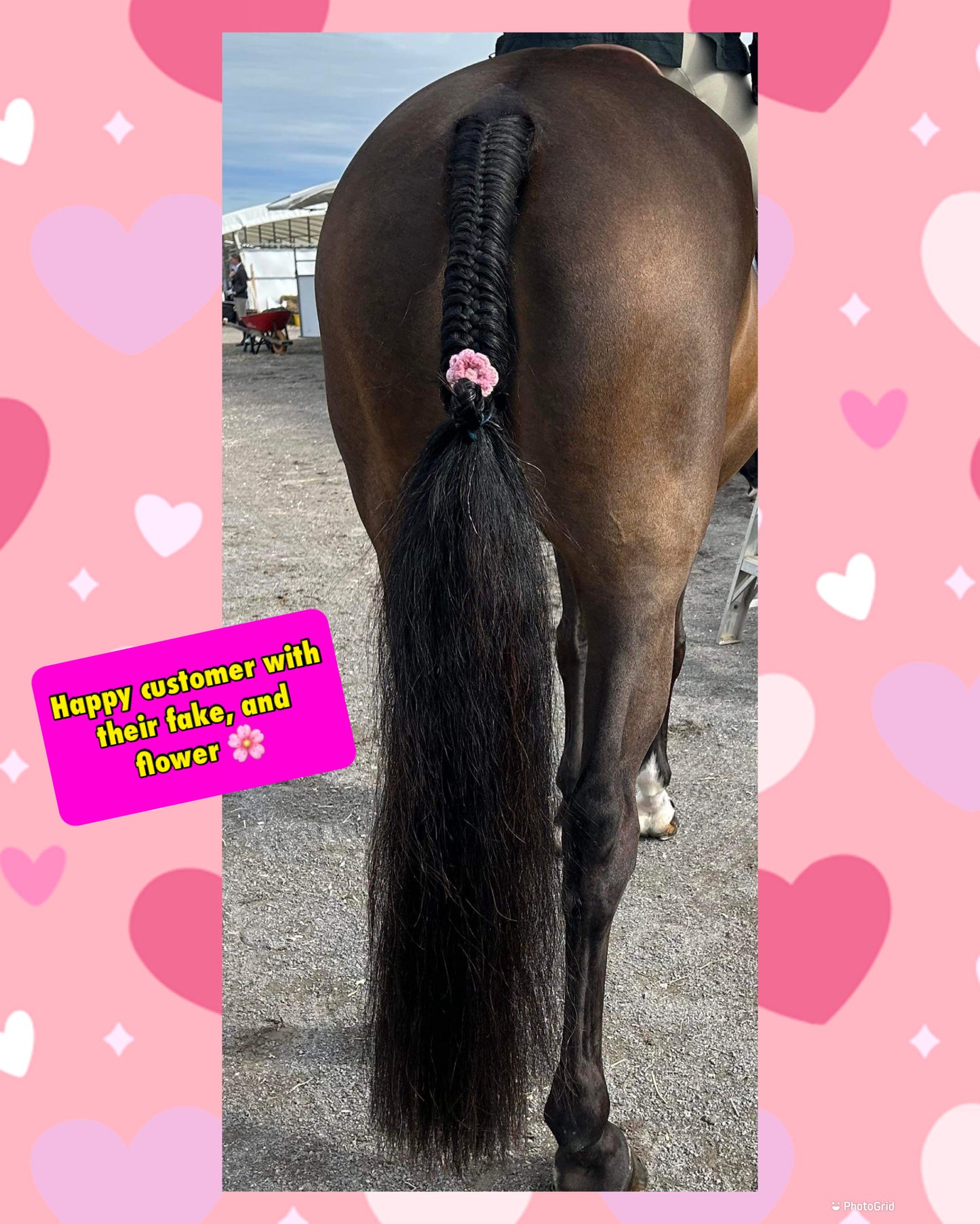 KNOB TOP Fake Tails 1 Pound. Real Horse Hair. Free Cover Bag, Pom Pom, Free Bridle Charm, Loop Charm. $180