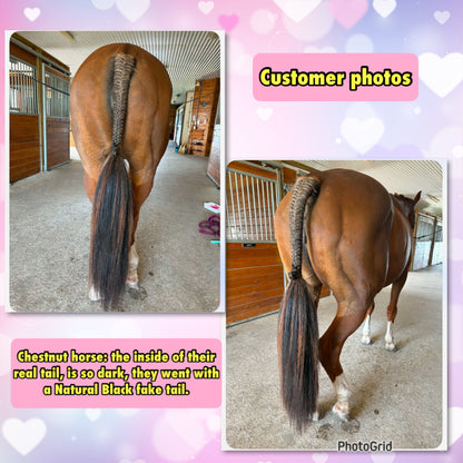NATURAL LOOP FAKE TAILS. Real Horse Hair. Free Cover Bag, Pom Pom, Bridle Charm, Loop Charm. $99.99 - $550