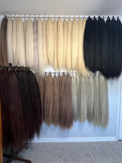 NATURAL LOOP FAKE TAILS. Real Horse Hair. Free Cover Bag, Pom Pom, Bridle Charm, Loop Charm. $99.99 - $550