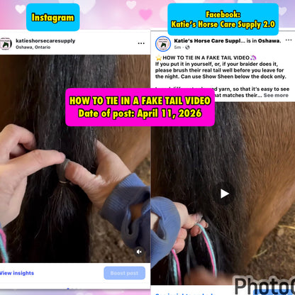 KNOB TOP Fake Tails 1 Pound. Real Horse Hair. Free Cover Bag, Pom Pom, Free Bridle Charm, Loop Charm. $180