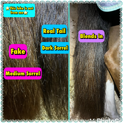 KNOB TOP Fake Tails 1 Pound. Real Horse Hair. Free Cover Bag, Pom Pom, Free Bridle Charm, Loop Charm. $180