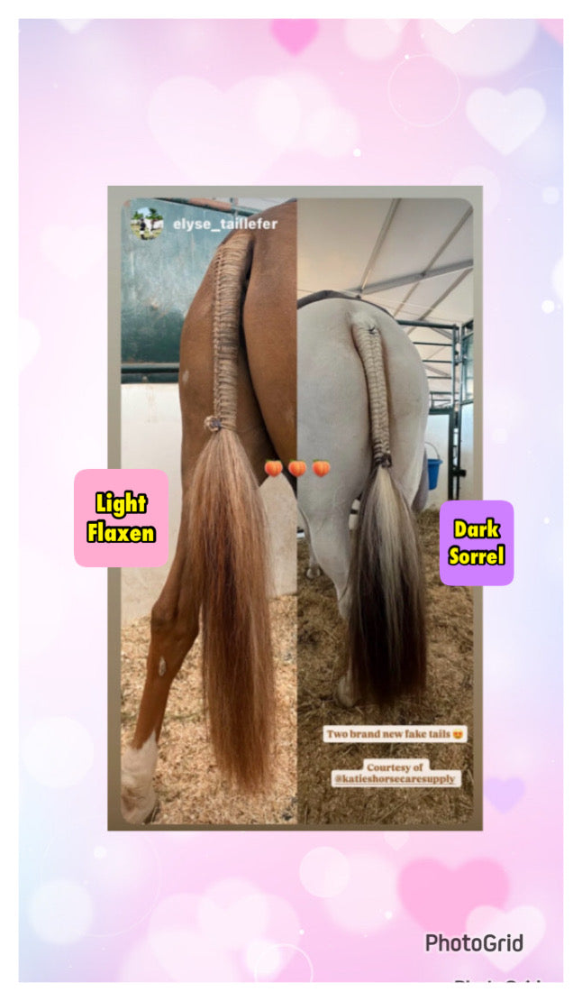 NATURAL LOOP FAKE TAILS. Real Horse Hair. Free Cover Bag, Pom Pom, Bridle Charm, Loop Charm. $99.99 - $550