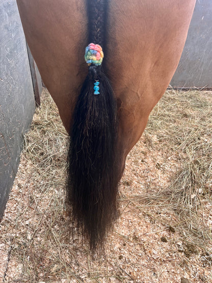 NATURAL LOOP FAKE TAILS. Real Horse Hair. Free Cover Bag, Pom Pom, Bridle Charm, Loop Charm. $99.99 - $550