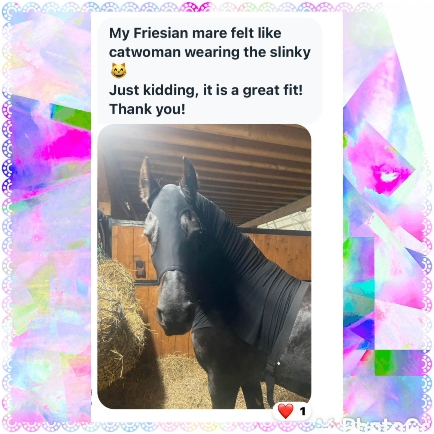 LARGE PONY/SMALL HORSE SLINKY. FREE CHARM