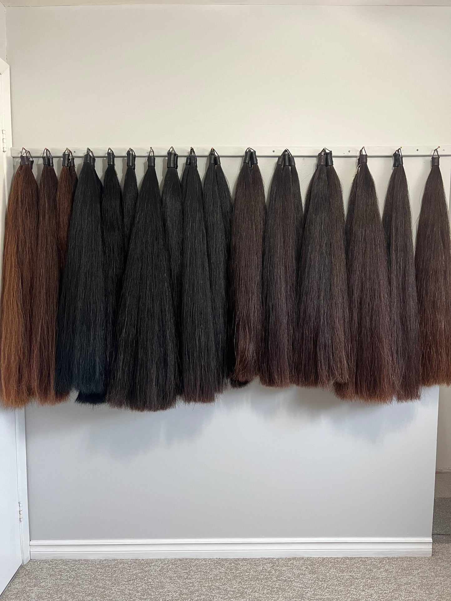 KNOB TOP Fake Tails 1 Pound. Real Horse Hair. Free Cover Bag, Pom Pom, Free Bridle Charm, Loop Charm. $180
