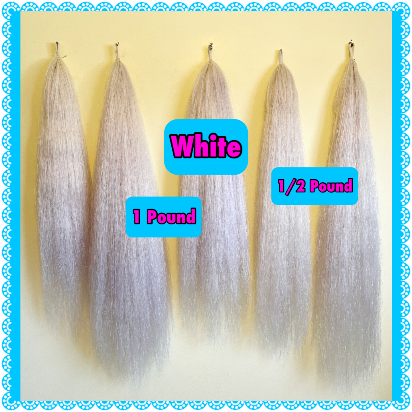 NATURAL LOOP FAKE TAILS. Real Horse Hair. Free Cover Bag, Pom Pom, Bridle Charm, Loop Charm. $99.99 - $550