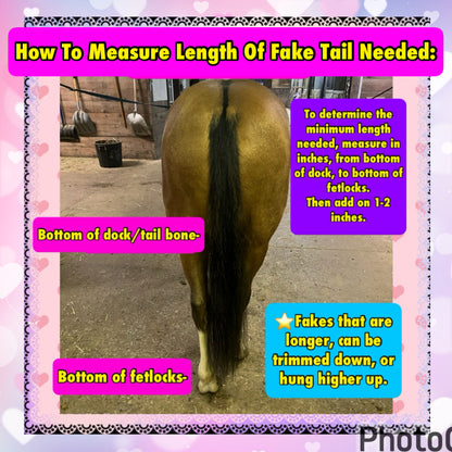 KNOB TOP Fake Tails 1 Pound. Real Horse Hair. Free Cover Bag, Pom Pom, Free Bridle Charm, Loop Charm. $180