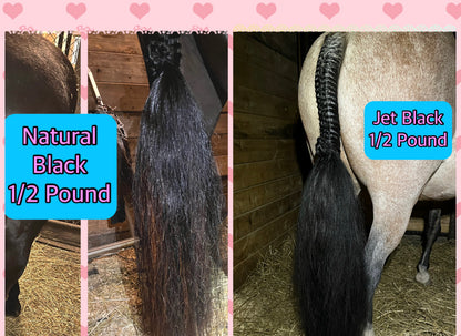 KNOB TOP Fake Tails 1 Pound. Real Horse Hair. Free Cover Bag, Pom Pom, Free Bridle Charm, Loop Charm. $180