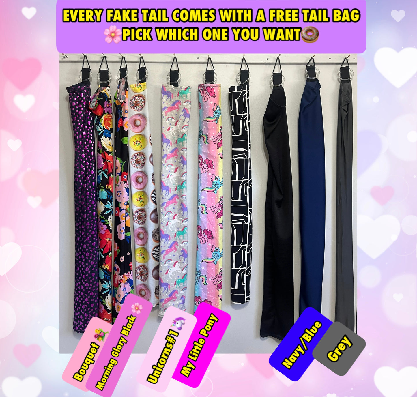 KNOB TOP Fake Tails 1 Pound. Real Horse Hair. Free Cover Bag, Pom Pom, Free Bridle Charm, Loop Charm. $180