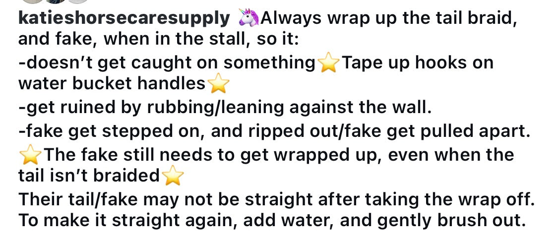 TAIL WRAPS *SOME MATCH THE SLINKY PRINTS*