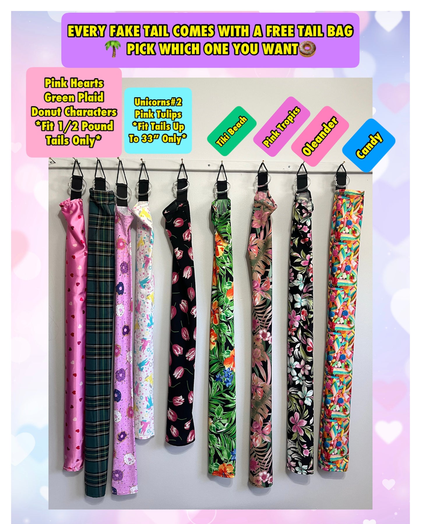 KNOB TOP Fake Tails 1 Pound. Real Horse Hair. Free Cover Bag, Pom Pom, Free Bridle Charm, Loop Charm. $180