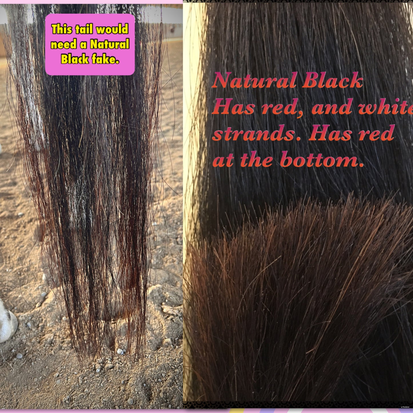 NATURAL LOOP FAKE TAILS. Real Horse Hair. Free Cover Bag, Pom Pom, Bridle Charm, Loop Charm. $99.99 - $550