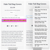 Fake Tail Bag Covers