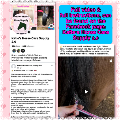BRAIDING* Tutorials posted on the Facebook page: Katie’s Horse Care Supply (old), and Katie’s Horse Care Supply 2.0 (new). Instagram: Katie’s Horse Care Supply