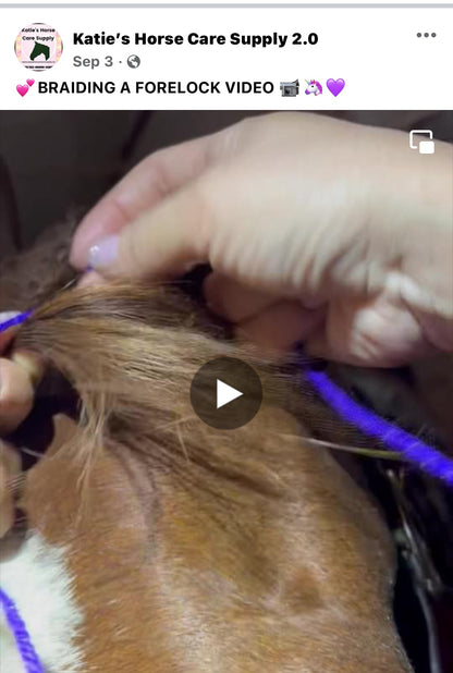 BRAIDING* Tutorials posted on the Facebook page: Katie’s Horse Care Supply (old), and Katie’s Horse Care Supply 2.0 (new). Instagram: Katie’s Horse Care Supply