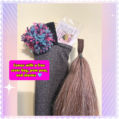 NATURAL LOOP FAKE TAILS. Real Horse Hair. Free Cover Bag, Pom Pom, Bridle Charm, Loop Charm. $99.99 - $550