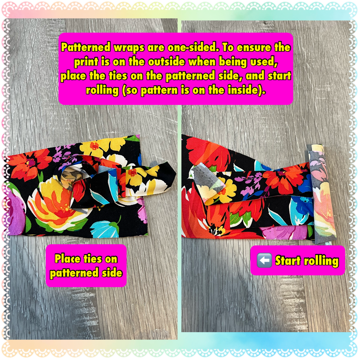 TAIL WRAPS *SOME MATCH THE SLINKY PRINTS*