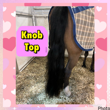 KNOB TOP Fake Tails 1 Pound. Real Horse Hair. Free Cover Bag, Pom Pom, Free Bridle Charm, Loop Charm. $180