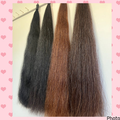 KNOB TOP Fake Tails 1/2 Pound. Real Horse Hair. Free Cover Bag, Pom Pom, Bridle Charm, Loop Charm. $99.99 - $125