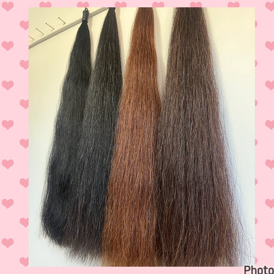 KNOB TOP Fake Tails 1/2 Pound. Real Horse Hair. Free Cover Bag, Pom Pom, Bridle Charm, Loop Charm. $99.99 - $125