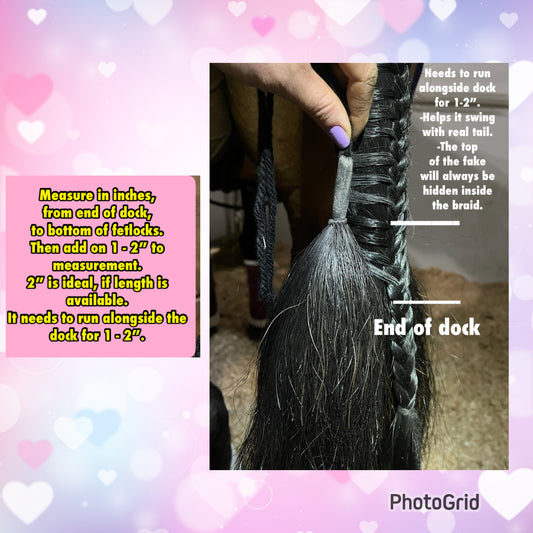 HOW TO MEASURE MINIMUM LENGTH OF FAKE TAIL NEEDED