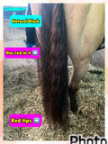 KNOB TOP Fake Tails 1 Pound. Real Horse Hair. Free Cover Bag, Pom Pom, Free Bridle Charm, Loop Charm.