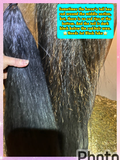 KNOB TOP Fake Tails 1 Pound. Real Horse Hair. Free Cover Bag, Pom Pom, Free Bridle Charm, Loop Charm. $180