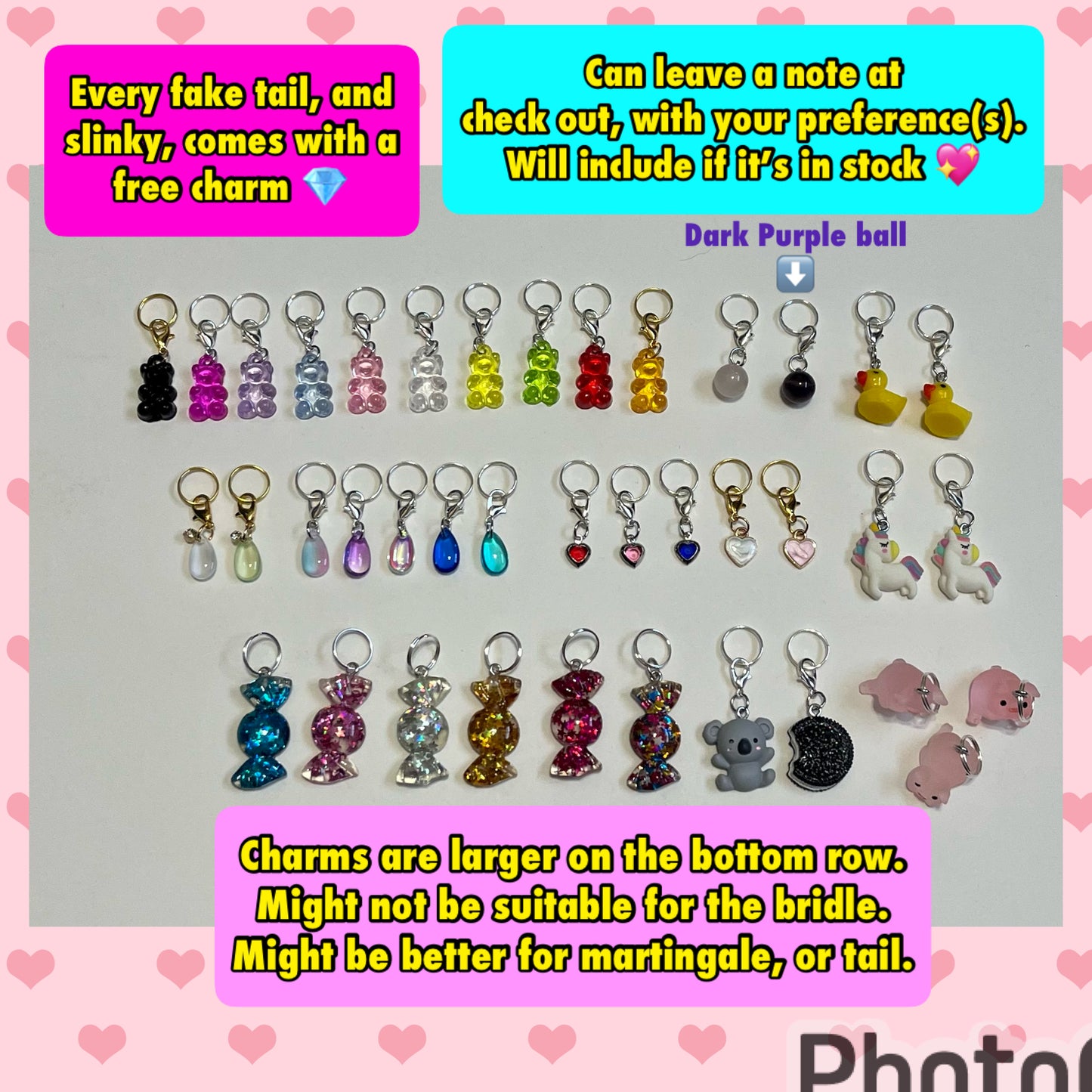 KNOB TOP Fake Tails 1 Pound. Real Horse Hair. Free Cover Bag, Pom Pom, Free Bridle Charm, Loop Charm. $180