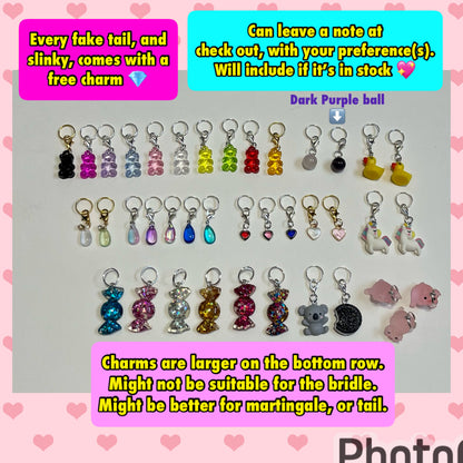 KNOB TOP Fake Tails 1 Pound. Real Horse Hair. Free Cover Bag, Pom Pom, Free Bridle Charm, Loop Charm. $180