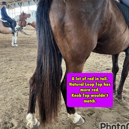 KNOB TOP Fake Tails 1 Pound. Real Horse Hair. Free Cover Bag, Pom Pom, Free Bridle Charm, Loop Charm. $180