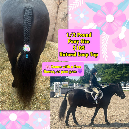 NATURAL LOOP FAKE TAILS. Real Horse Hair. Free Cover Bag, Pom Pom, Bridle Charm, Loop Charm. $99.99 - $550