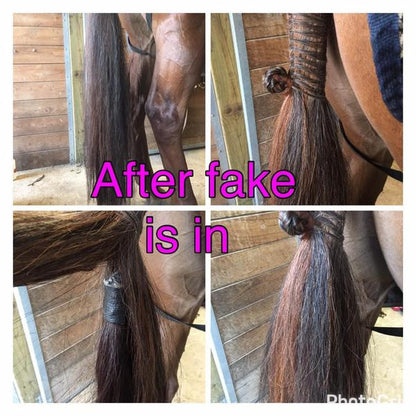 KNOB TOP Fake Tails 1 Pound. Real Horse Hair. Free Cover Bag, Pom Pom, Free Bridle Charm, Loop Charm. $180
