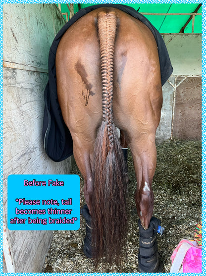 KNOB TOP Fake Tails 1 Pound. Real Horse Hair. Free Cover Bag, Pom Pom, Free Bridle Charm, Loop Charm. $180