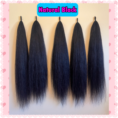 NATURAL LOOP FAKE TAILS. Real Horse Hair. Free Cover Bag, Pom Pom, Bridle Charm, Loop Charm. $99.99 - $550