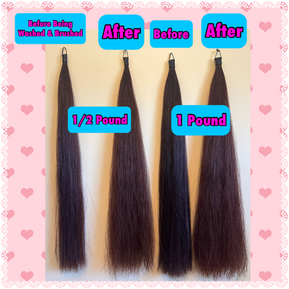 KNOB TOP Fake Tails 1/2 Pound. Real Horse Hair. Free Cover Bag, Pom Pom, Bridle Charm, Loop Charm. $99.99 - $125
