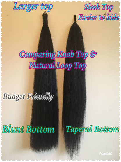 NATURAL LOOP FAKE TAILS. Real Horse Hair. Free Cover Bag, Pom Pom, Bridle Charm, Loop Charm. $99.99 - $550