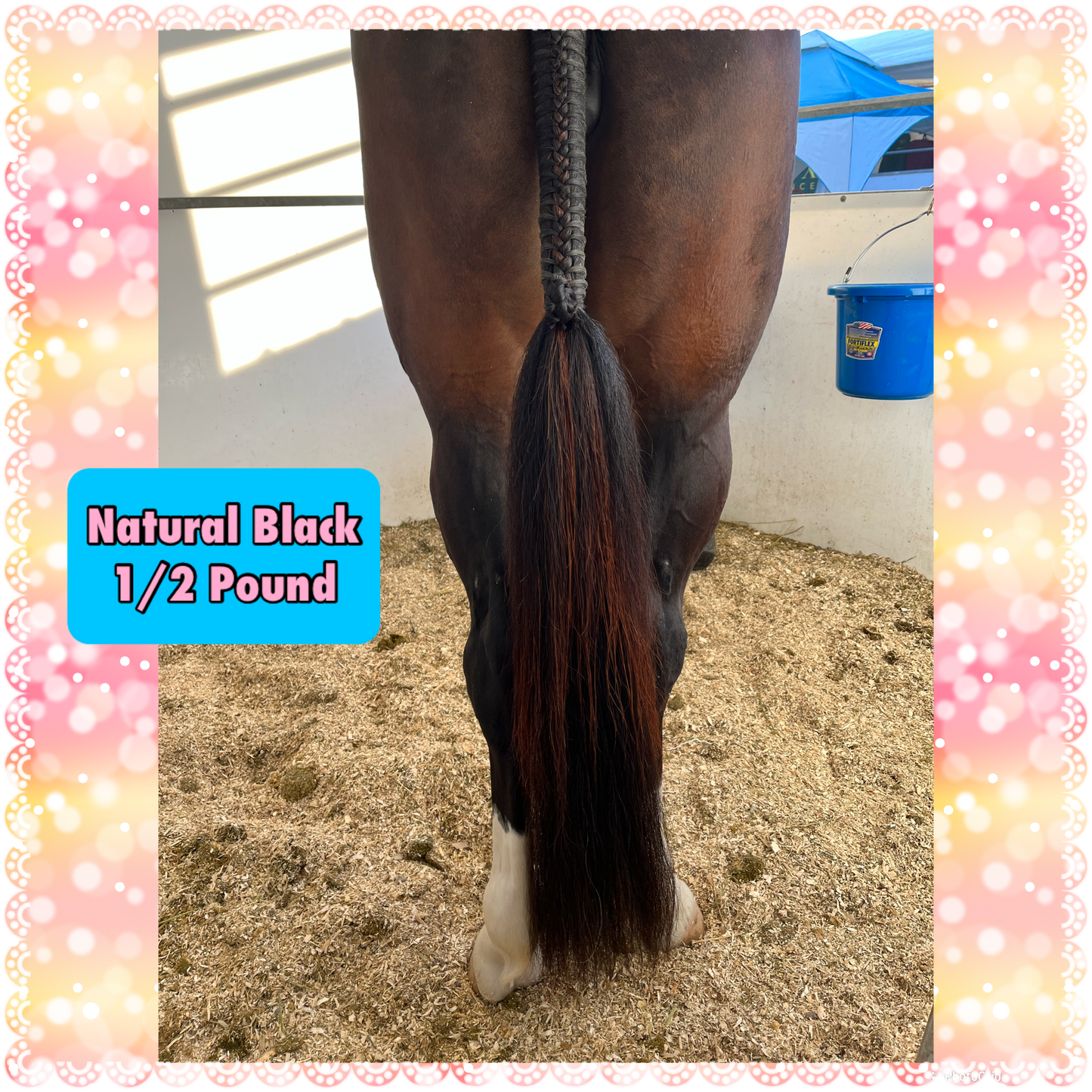 KNOB TOP Fake Tails 1/2 Pound. Real Horse Hair. Free Cover Bag, Pom Pom, Bridle Charm, Loop Charm. $99.99 - $125