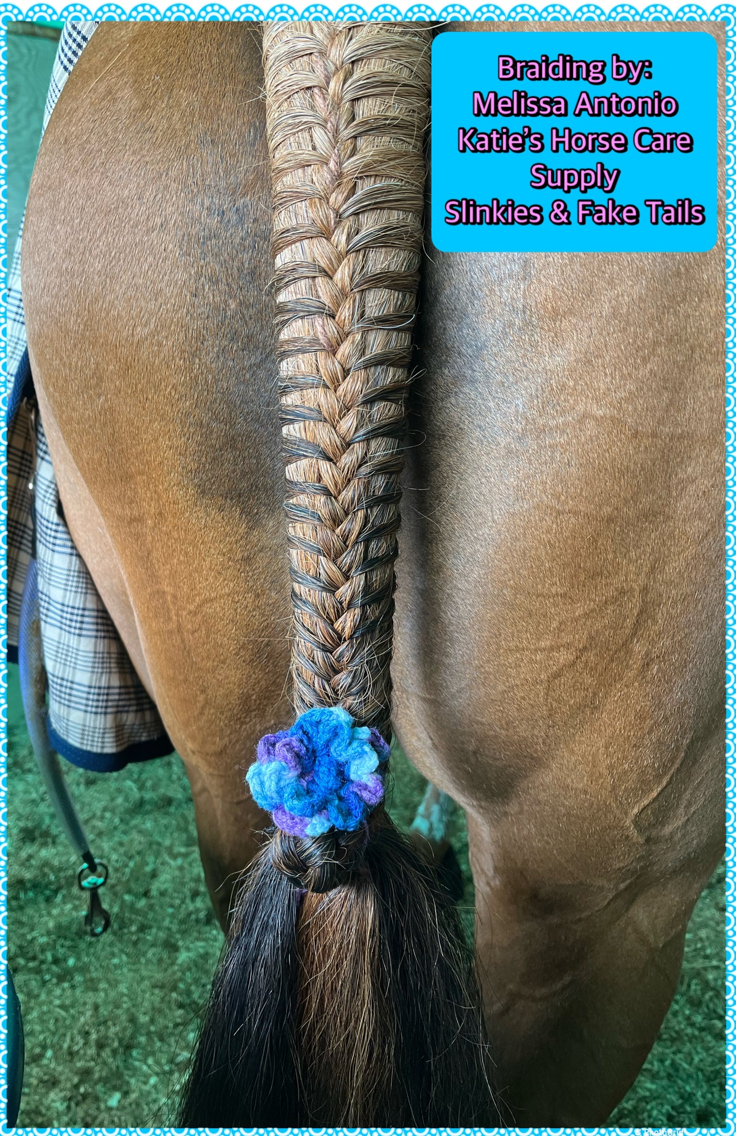 KNOB TOP Fake Tails 1 Pound. Real Horse Hair. Free Cover Bag, Pom Pom, Free Bridle Charm, Loop Charm. $180