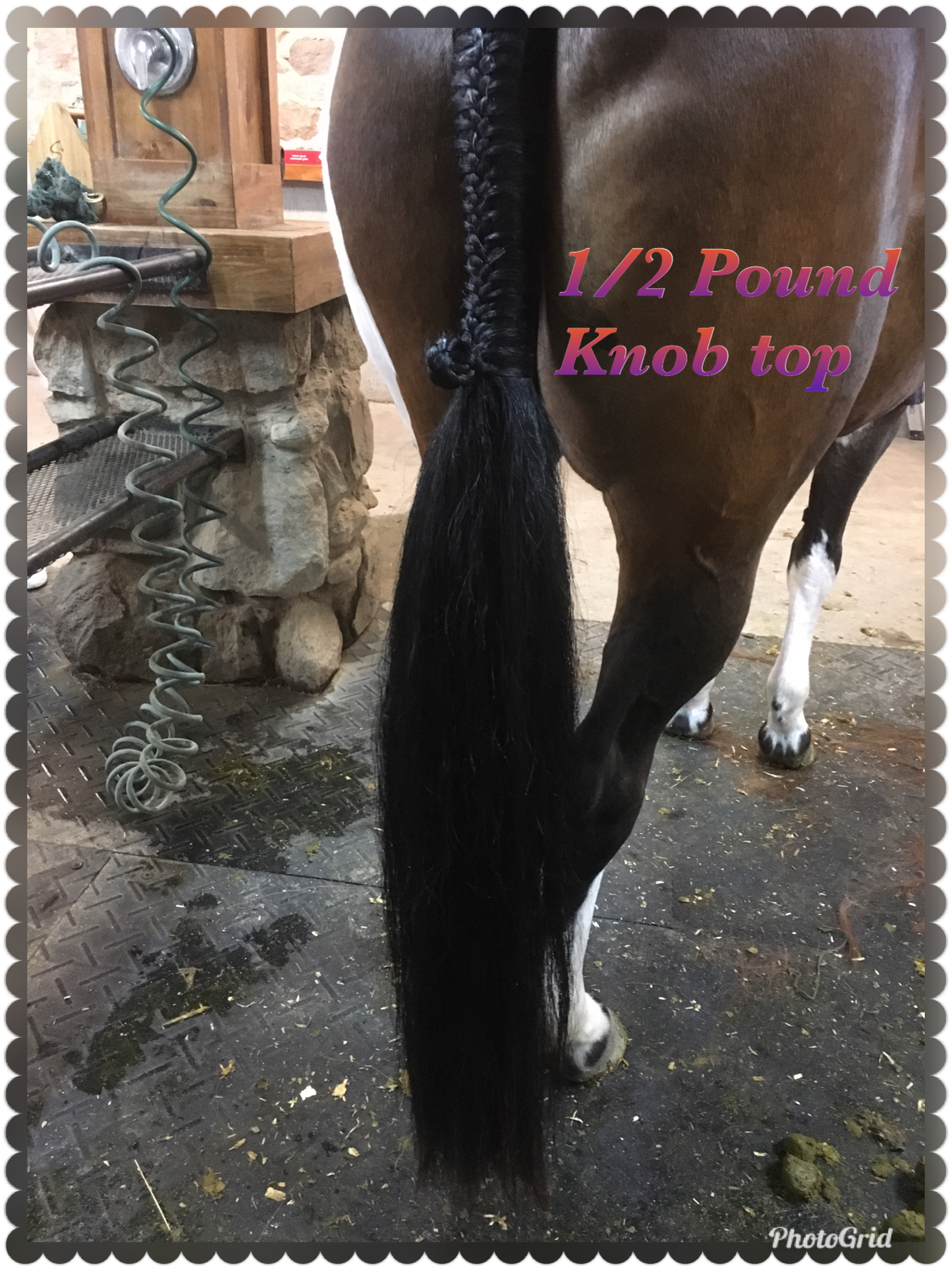 KNOB TOP Fake Tails 1/2 Pound. Real Horse Hair. Free Cover Bag, Pom Pom, Bridle Charm, Loop Charm. $99.99 - $125