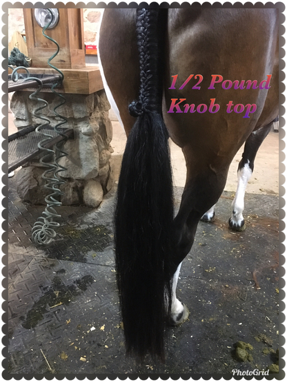 KNOB TOP Fake Tails 1/2 Pound. Real Horse Hair. Free Cover Bag, Pom Pom, Bridle Charm, Loop Charm. $99.99 - $125