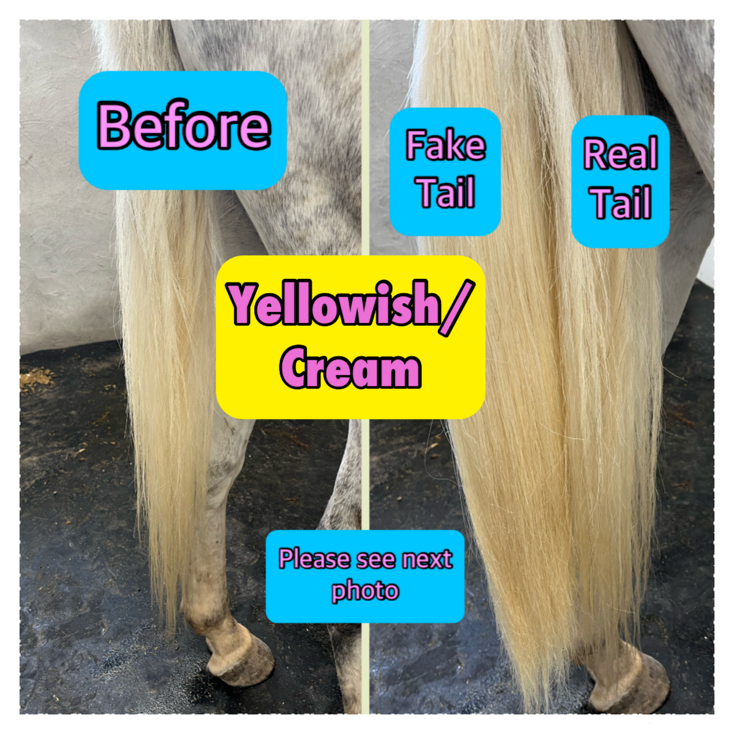 NATURAL LOOP FAKE TAILS. Real Horse Hair. Free Cover Bag, Pom Pom, Bridle Charm, Loop Charm. $99.99 - $550