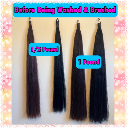 KNOB TOP Fake Tails 1 Pound. Real Horse Hair. Free Cover Bag, Pom Pom, Free Bridle Charm, Loop Charm. $180