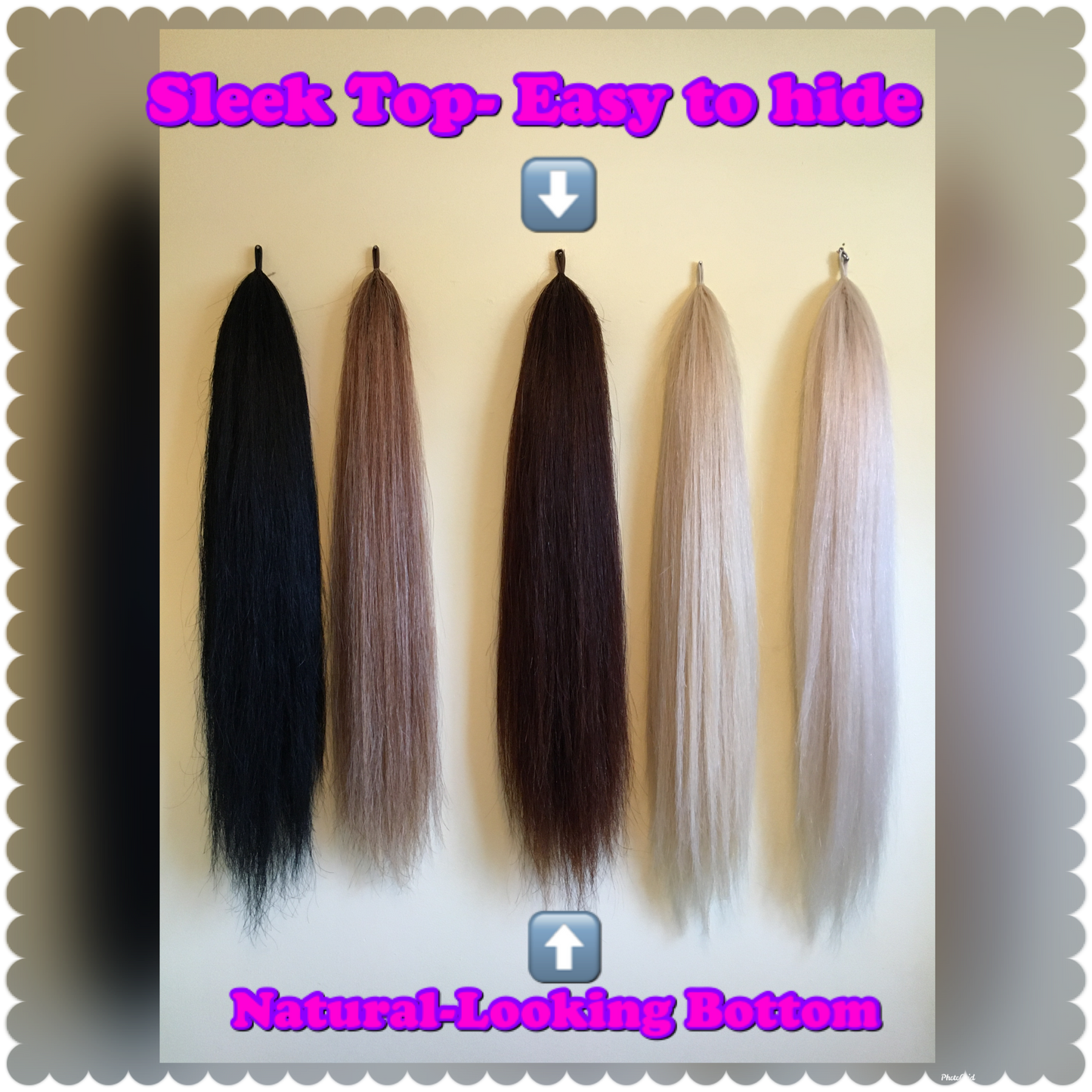 NATURAL LOOP FAKE TAILS. Real Horse Hair. Free Cover Bag, Pom Pom, Bridle Charm, Loop Charm. $99.99 - $550